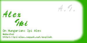 alex ipi business card